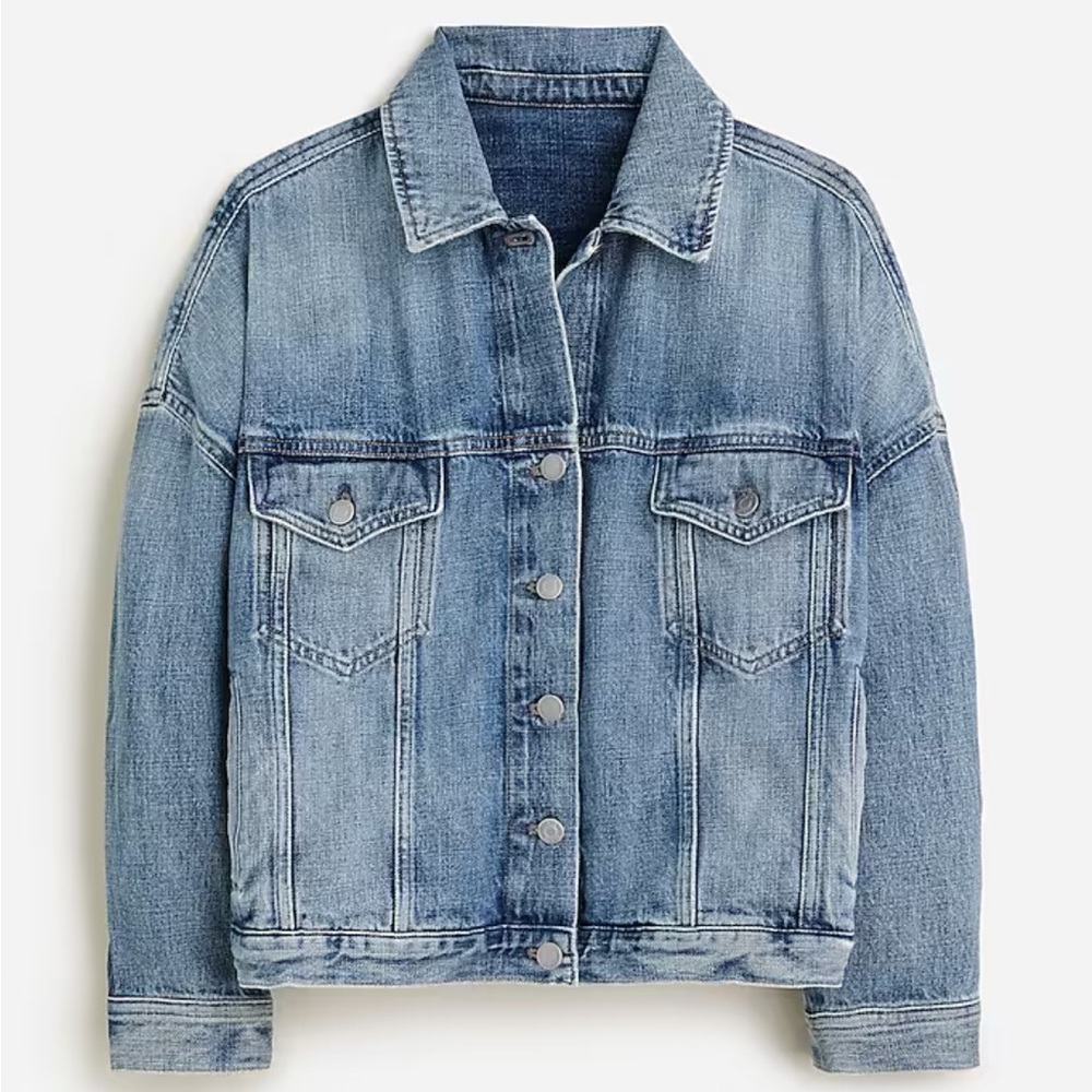 J.Crew Limited-edition Point Sur denim trucker jacket oversized classic style